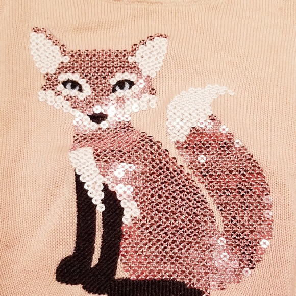 Fox Sequined Baby Cozy Sweater Shirt - Picture 3 of 4